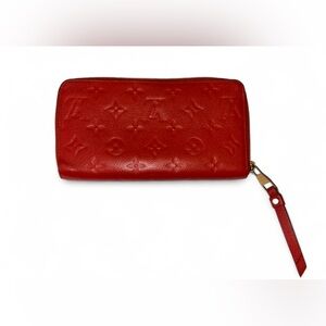❤️~Louis Vuitton Red Monogram Empreinte Zippy Wallet~❤️